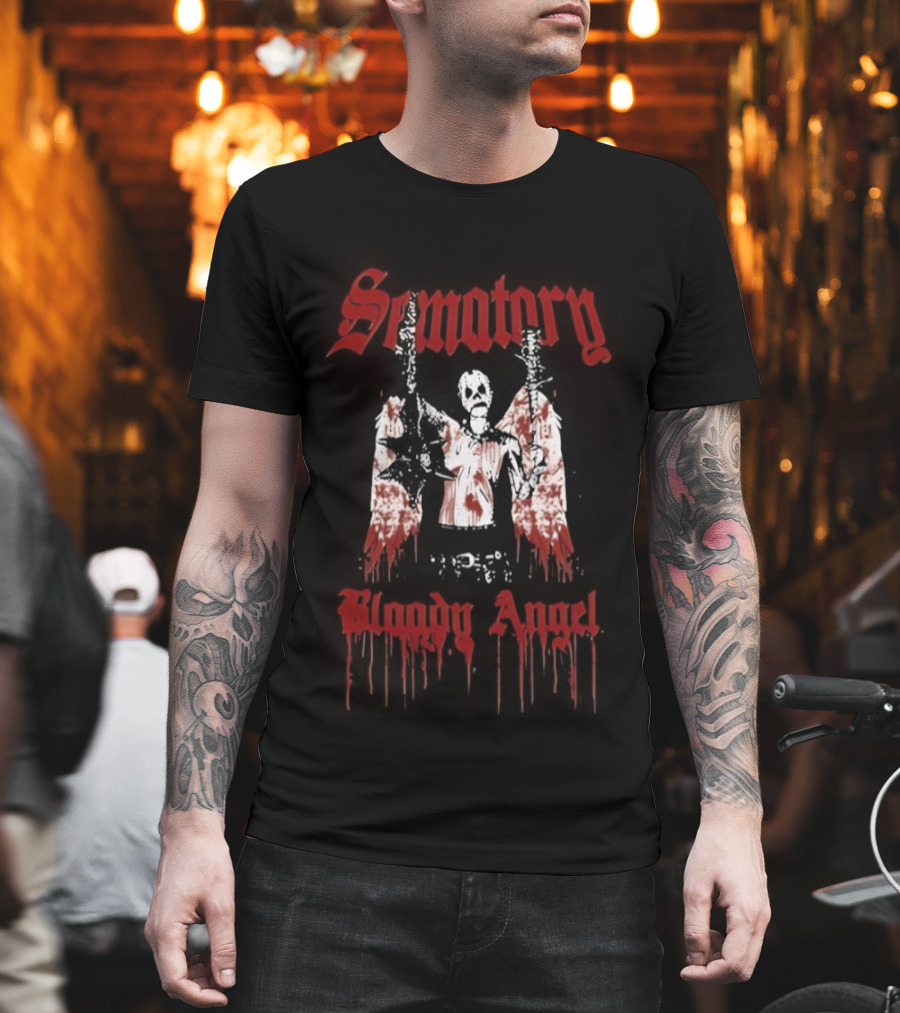 Sematary Bloody Angel Horror Gothic Red Aesthetic T-Shirt