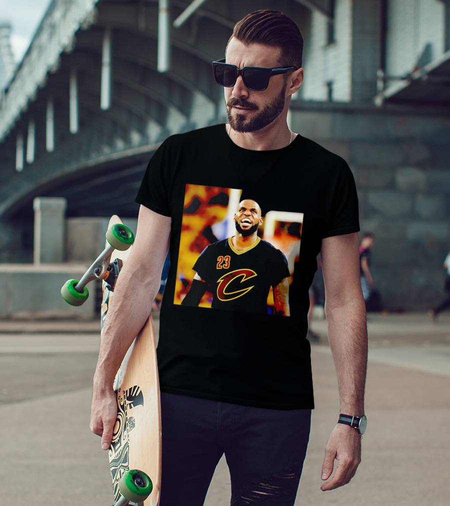 LeBron James Cleveland Cavaliers 23 Iconic Basketball Image T-Shirt