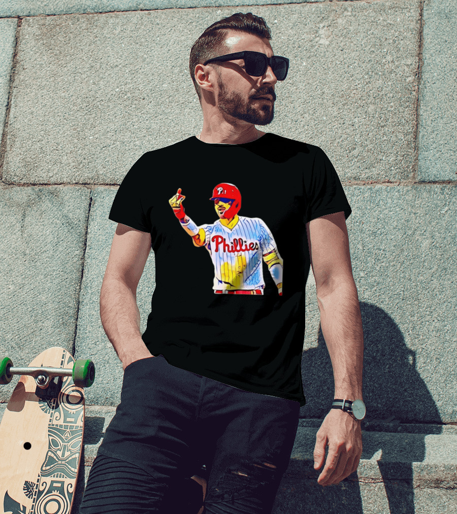 Philadelphia Phillies Nick Castellanos Gesture Baseball Moment T-Shirt