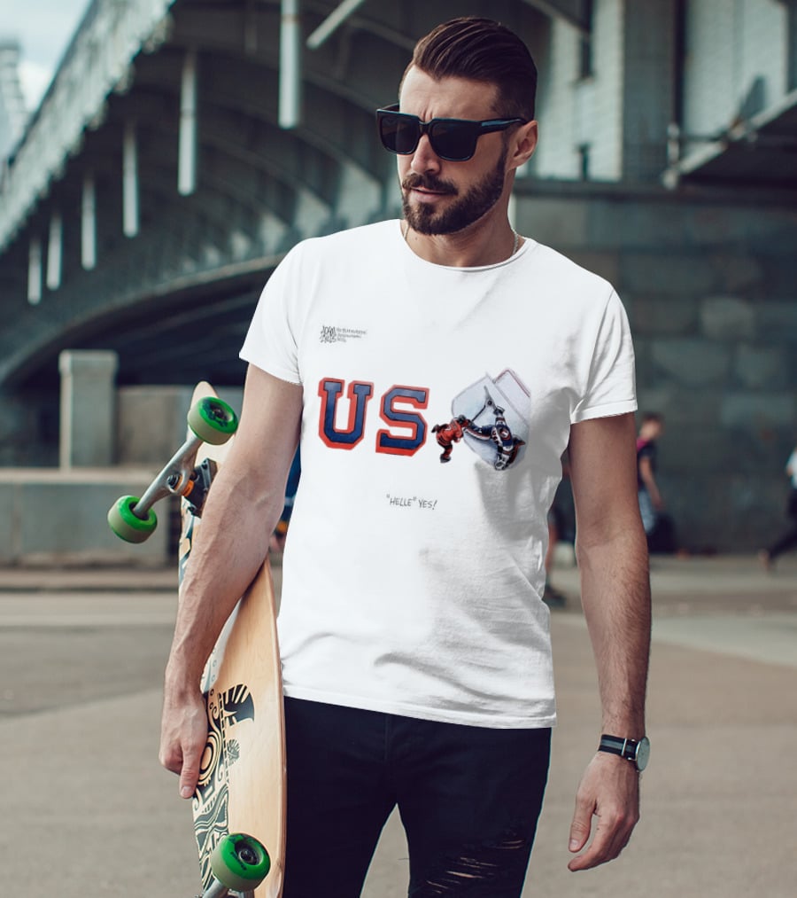US Hockey Victory Helle Yes Connor Hellebuyck Heroic As US Holds Off Canada For Olympic Gold T-Shirt
