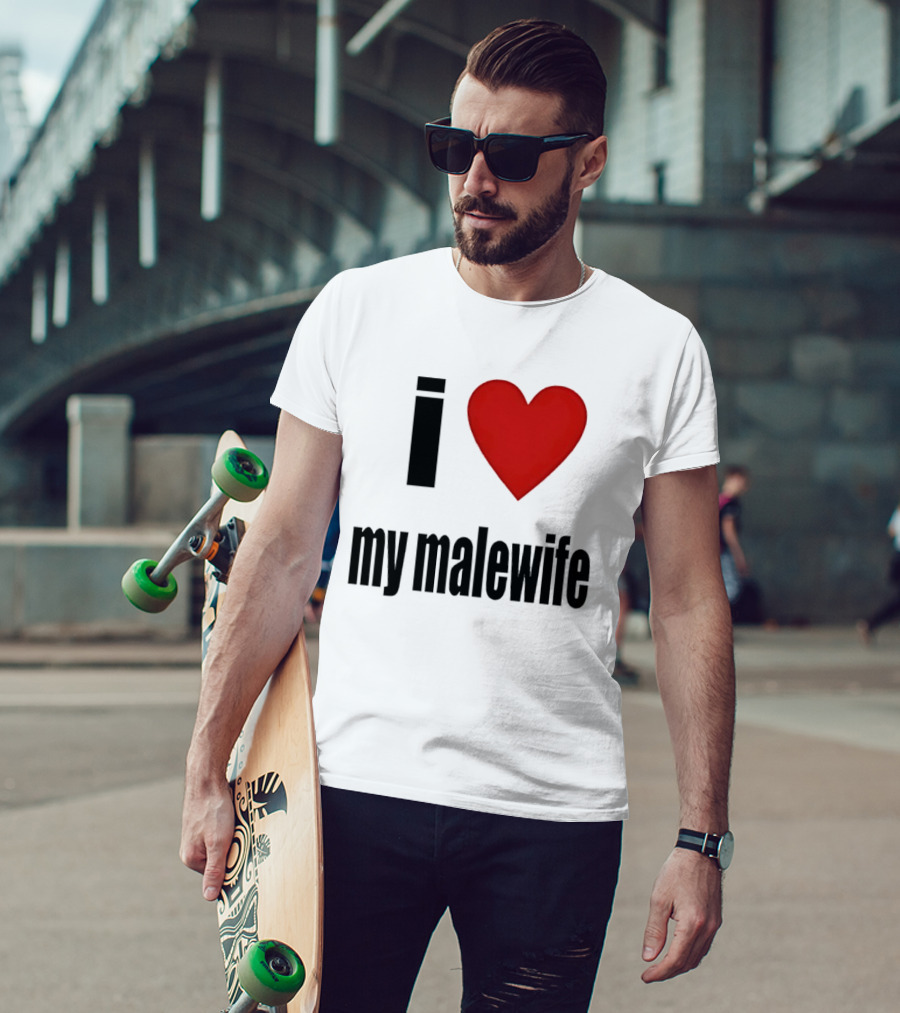 I Love My Malewife Heart Shape T-Shirt