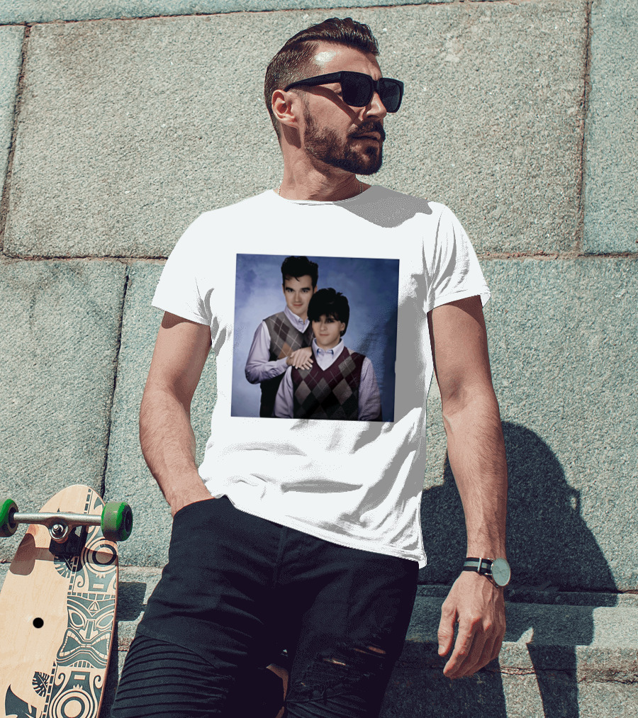 Morrissey Moz Johnny Marr Argyle Sweater Step Brothers T-Shirt
