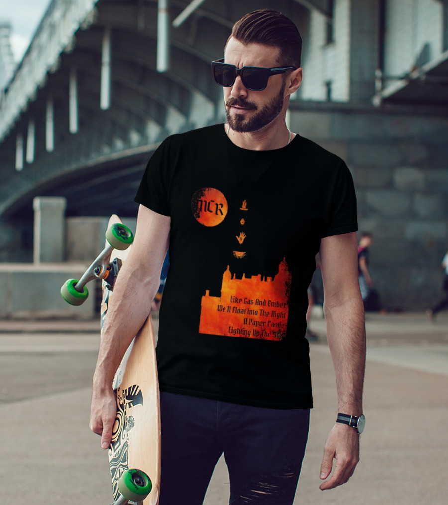 MCR Like Gas And Ember We'll Float Into The Night A Paper Castle Lighting Up The Sky T-Shirt