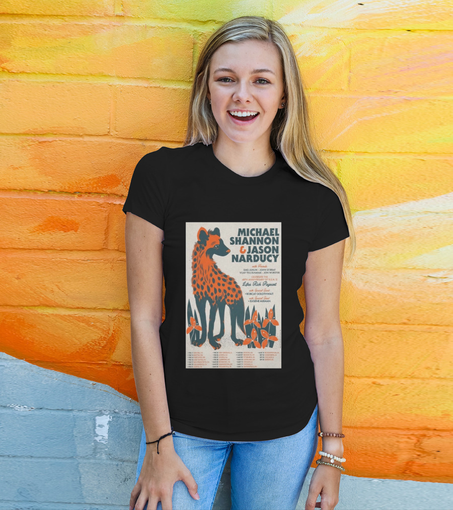 Michael Shannon Jason Narducy Friends Lifes Rich Pageant Tour 40th Anniversary Featuring Bobcat Goldthwait Eugene Mirman T-Shirt
