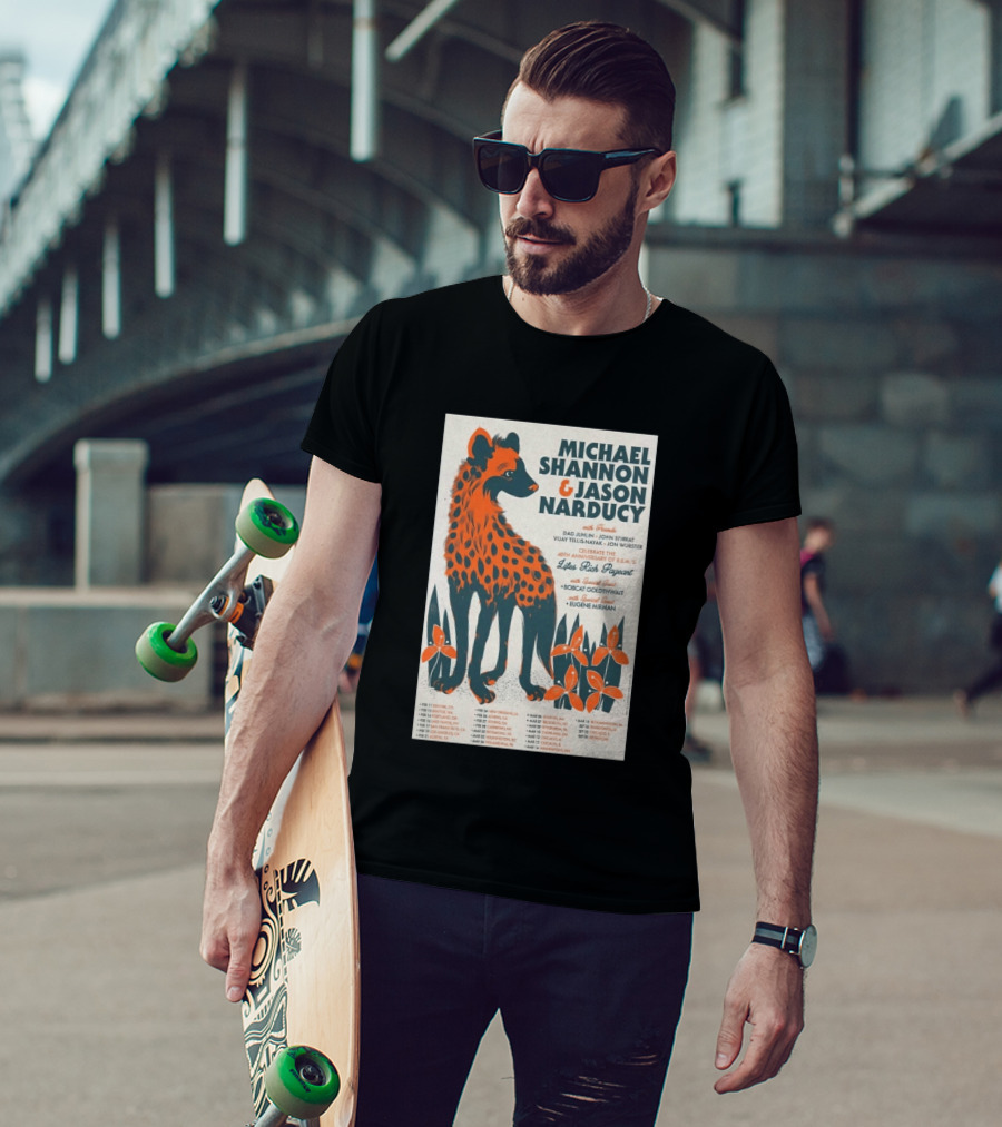 Michael Shannon Jason Narducy Friends Lifes Rich Pageant Tour 40th Anniversary Featuring Bobcat Goldthwait Eugene Mirman T-Shirt