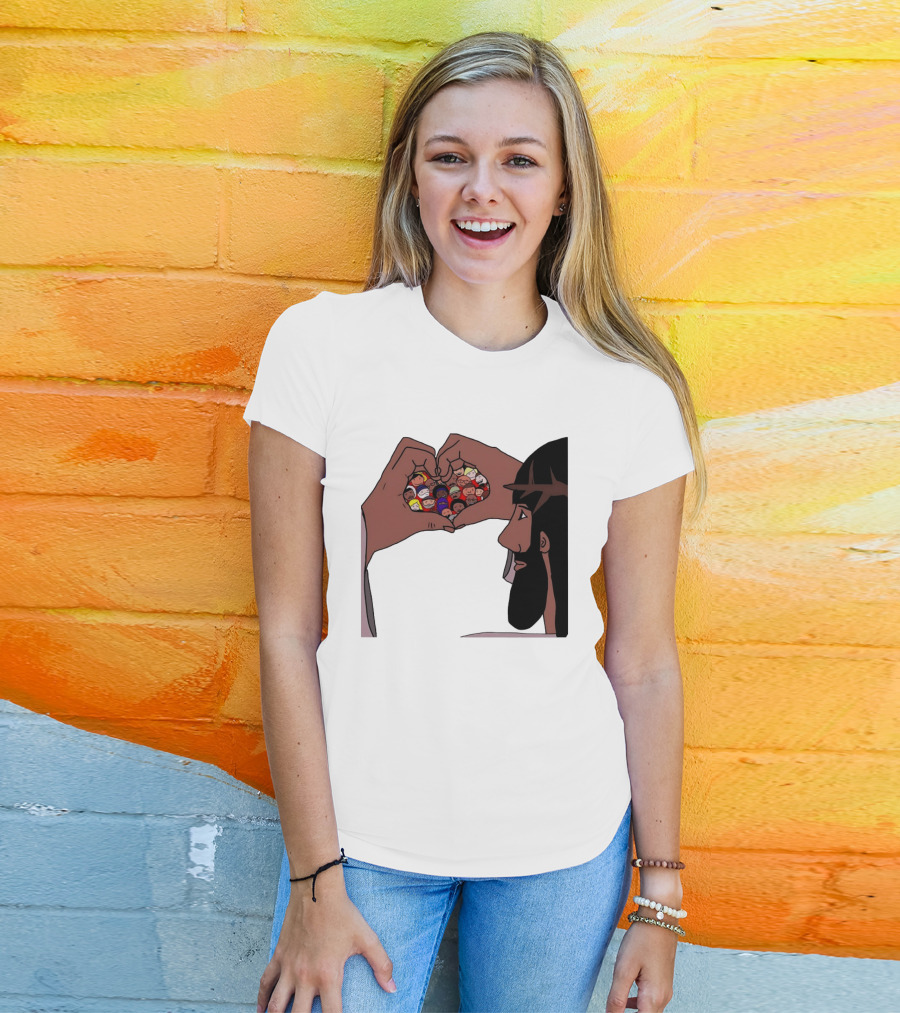 Jesus Love Includes Everyone Heart Hands Diversity Faces T-Shirt