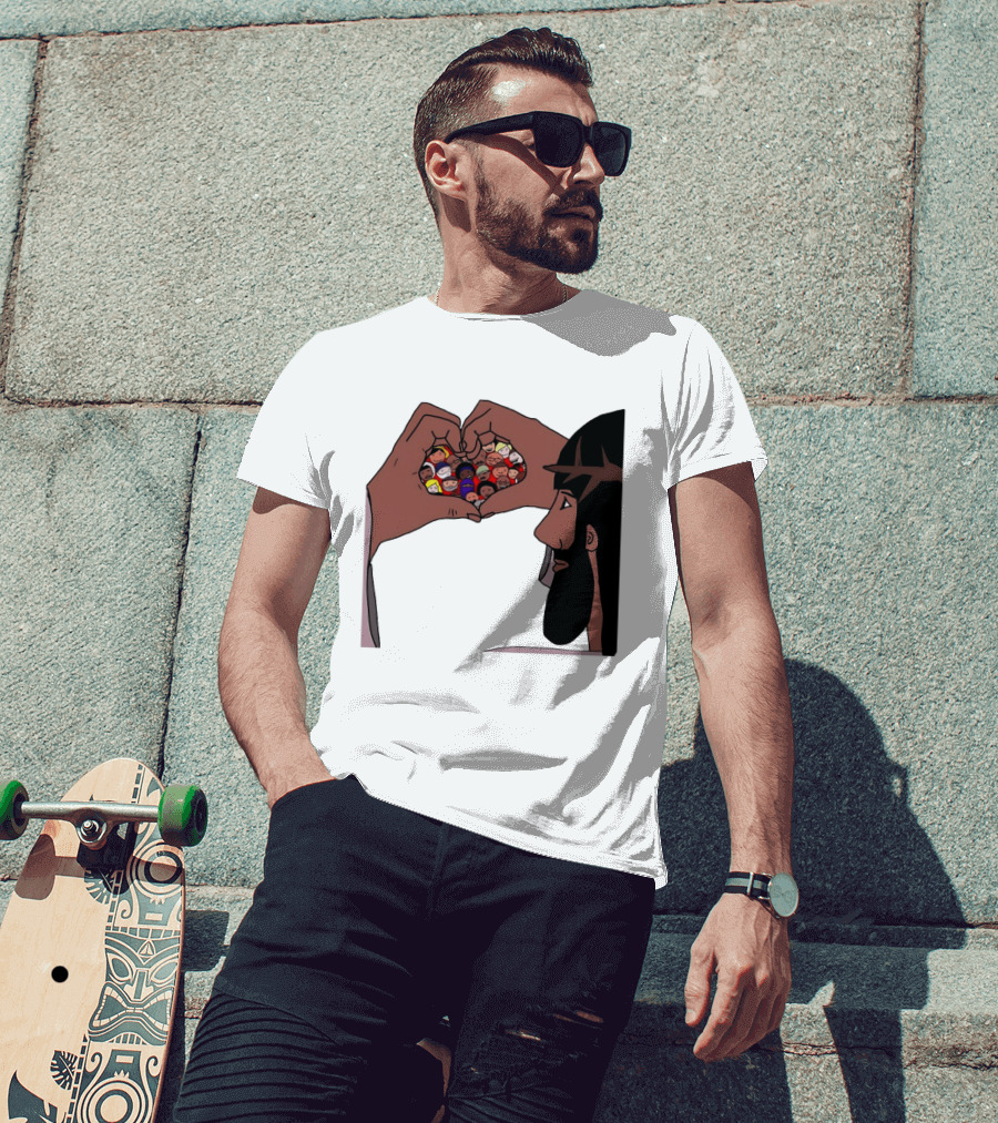 Jesus Love Includes Everyone Heart Hands Diversity Faces T-Shirt