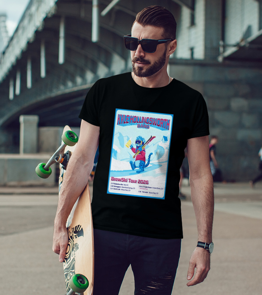 Kyle Hollingsworth Band Brewski Tour 2026 Vail Steamboat Springs Winter Park Crested Butte Buena Vista T-Shirt
