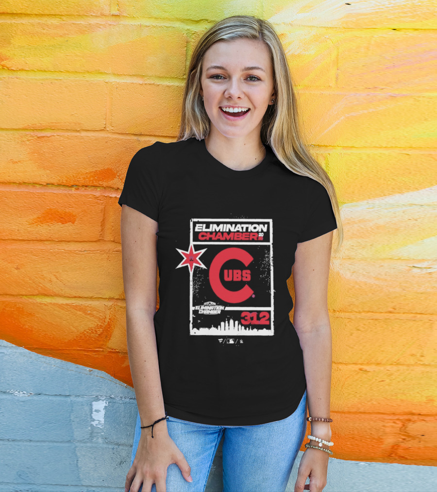 WWE Elimination Chamber 2026 Chicago Cubs Crossover Event T-Shirt