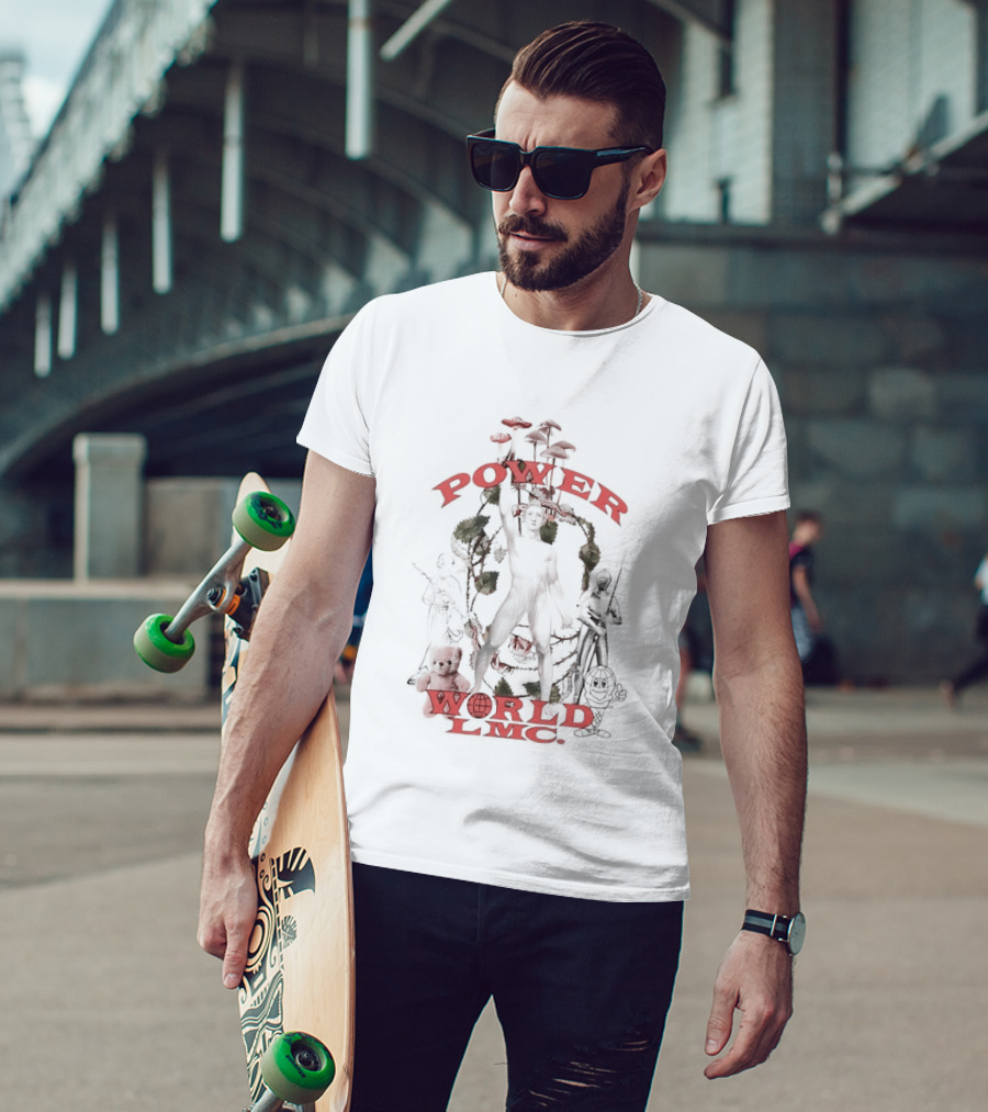 Power World LMC Silhouette With Nature And Teddy Bear T-Shirt