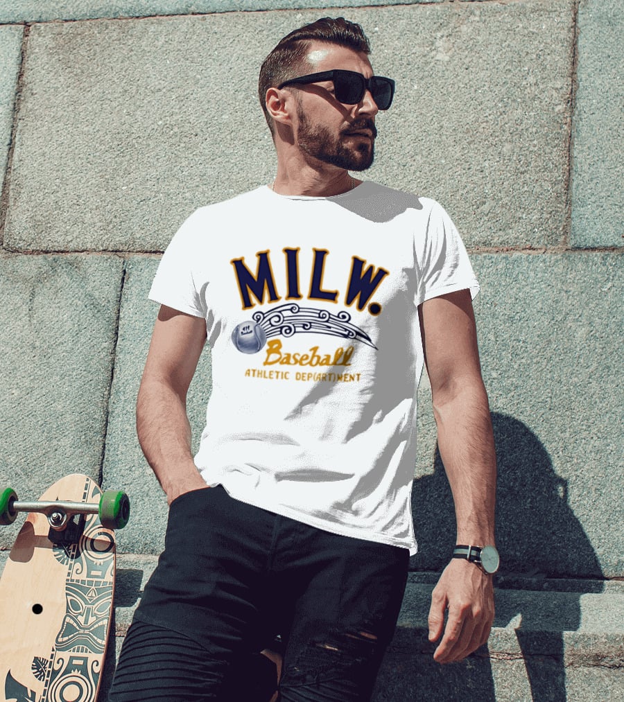MILW Baseball Athletic Department Vintage Style Sports T-Shirt