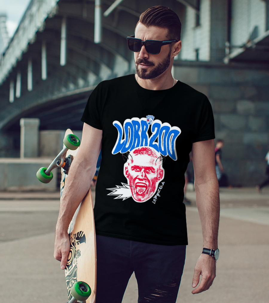 Western Bulldogs Lobb 200 Games Lobbzilla Big Head T-Shirt