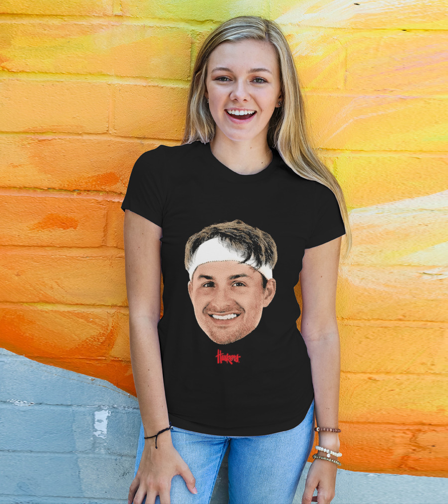 Samuel Hoiberg Nebraska Cornhuskers Big Head Unisex Basketball Fan T-Shirt