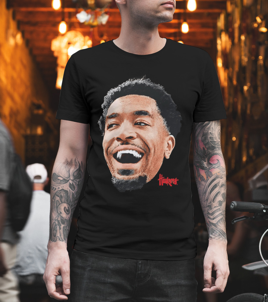 Jamarques Lawrence Nebraska Cornhuskers Player Big Head Huskers T-Shirt