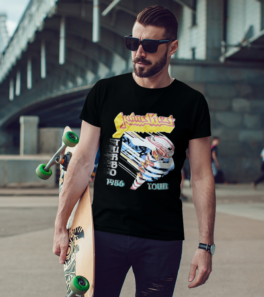 Judas Priest Turbo 1986 Tour Vintage Rock Music Memorabilia T-Shirt