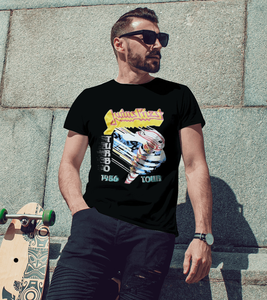 Judas Priest Turbo 1986 Tour Vintage Rock Music Memorabilia T-Shirt