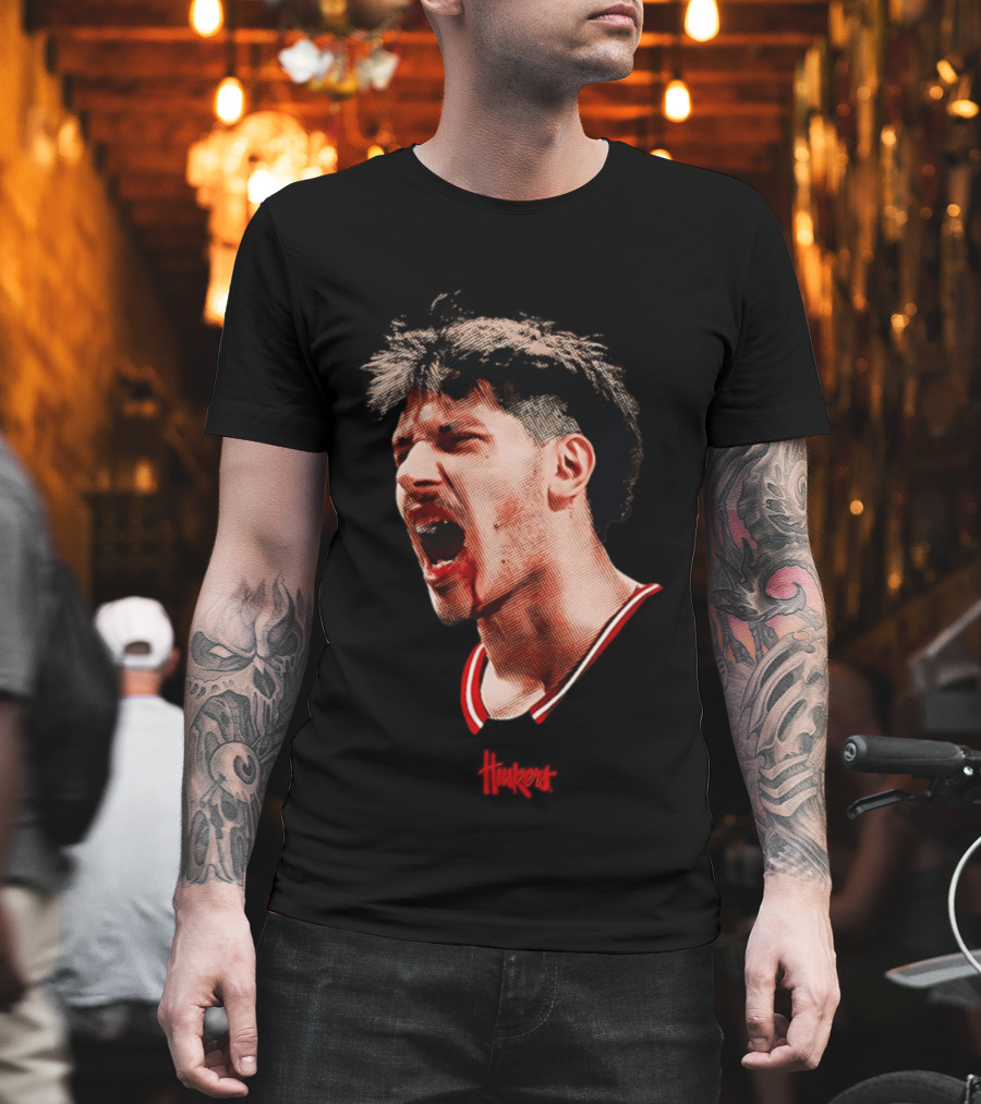 Berke Buyuktuncel Nebraska Cornhuskers Big Head Red Uniform T-Shirt