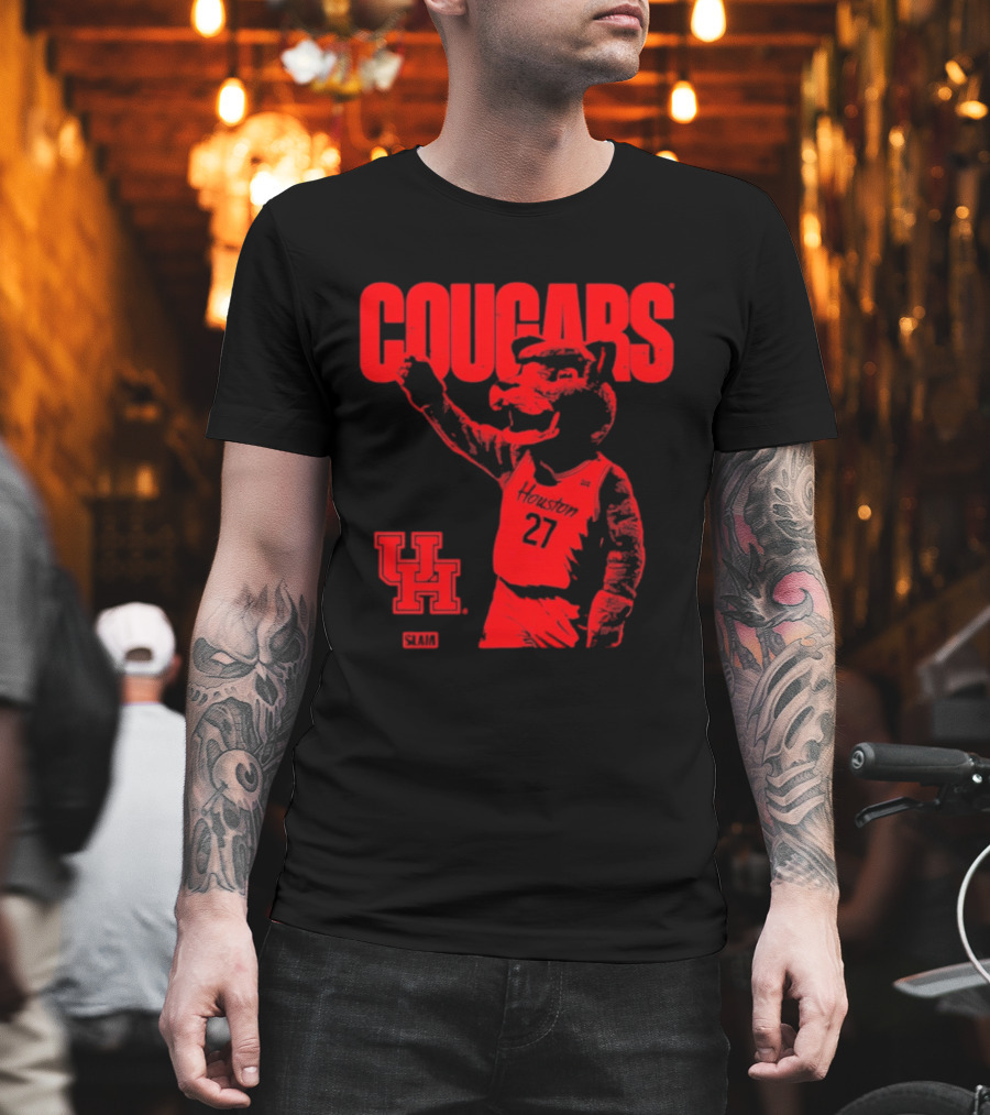 Houston Cougars Slam Dunk Mascot UH 27 T-Shirt