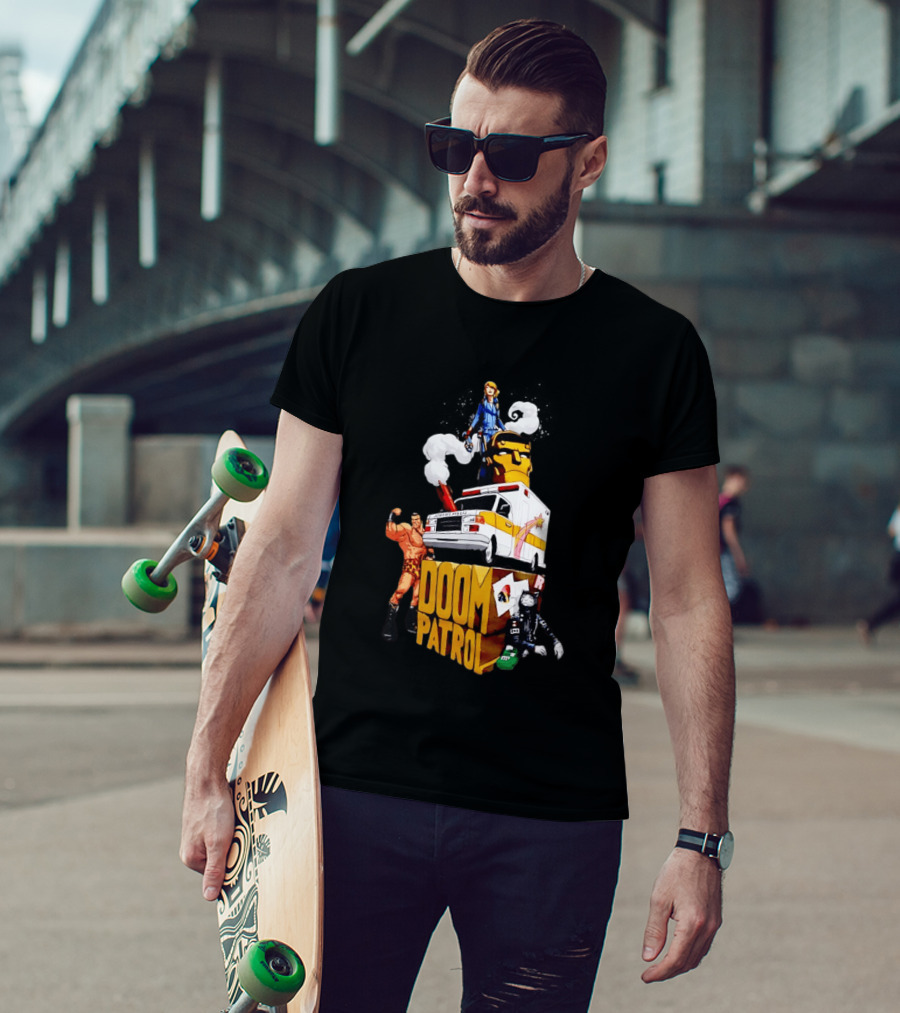 Doom Patrol DC's Young Animal Robotman Negative Man Team Ambulance T-Shirt