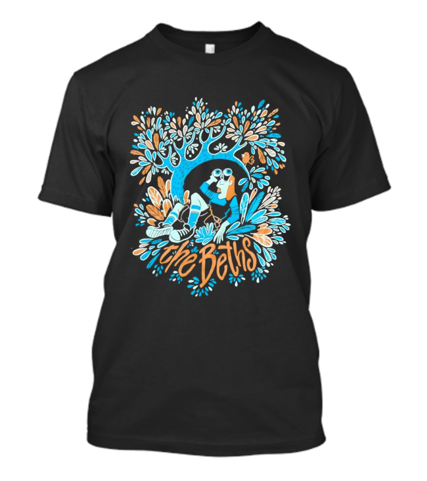 The Beths Bird Er Tree And Binoculars Scene T-Shirt