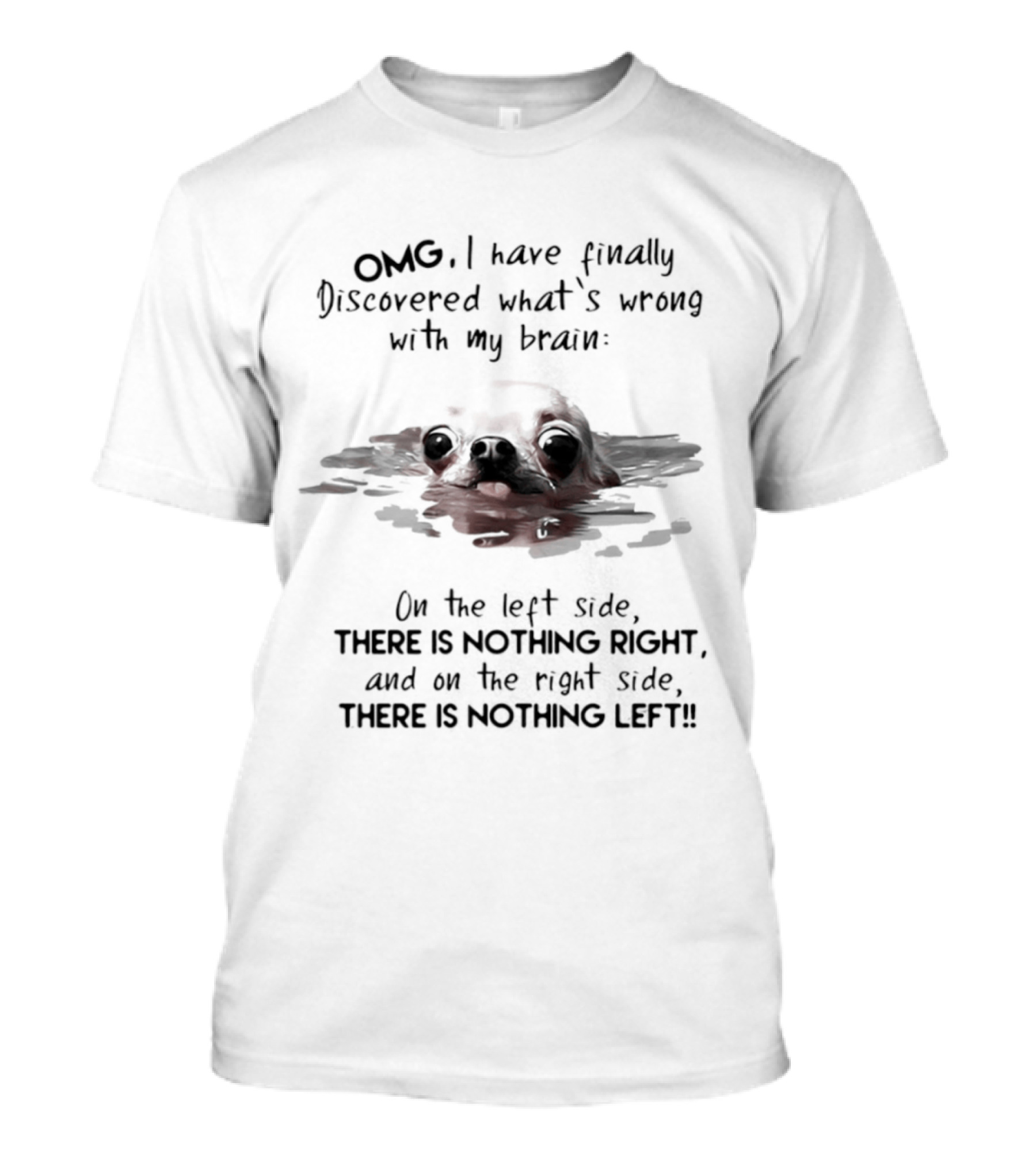 OMG I Have Finally Discovered What's Wrong With My Brain Chihuahua Dog T-Shirt