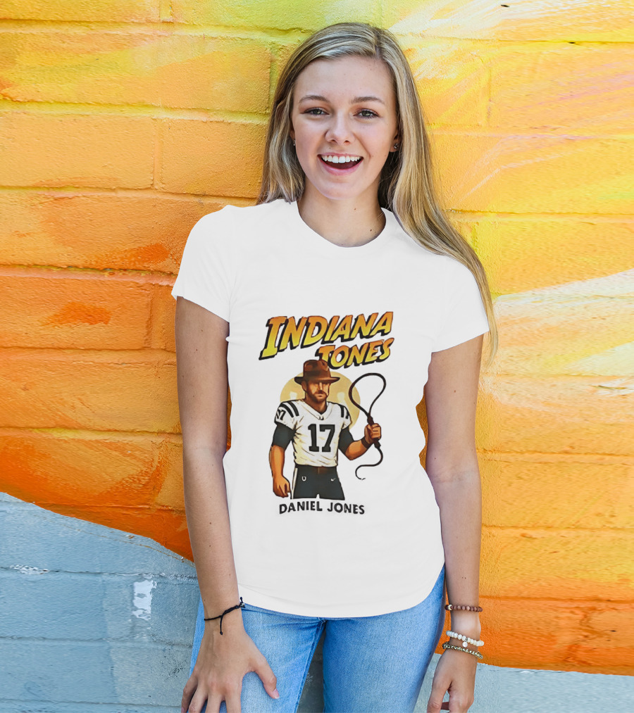 Daniel Jones Indiana Tones 17 Football Adventure T-Shirt