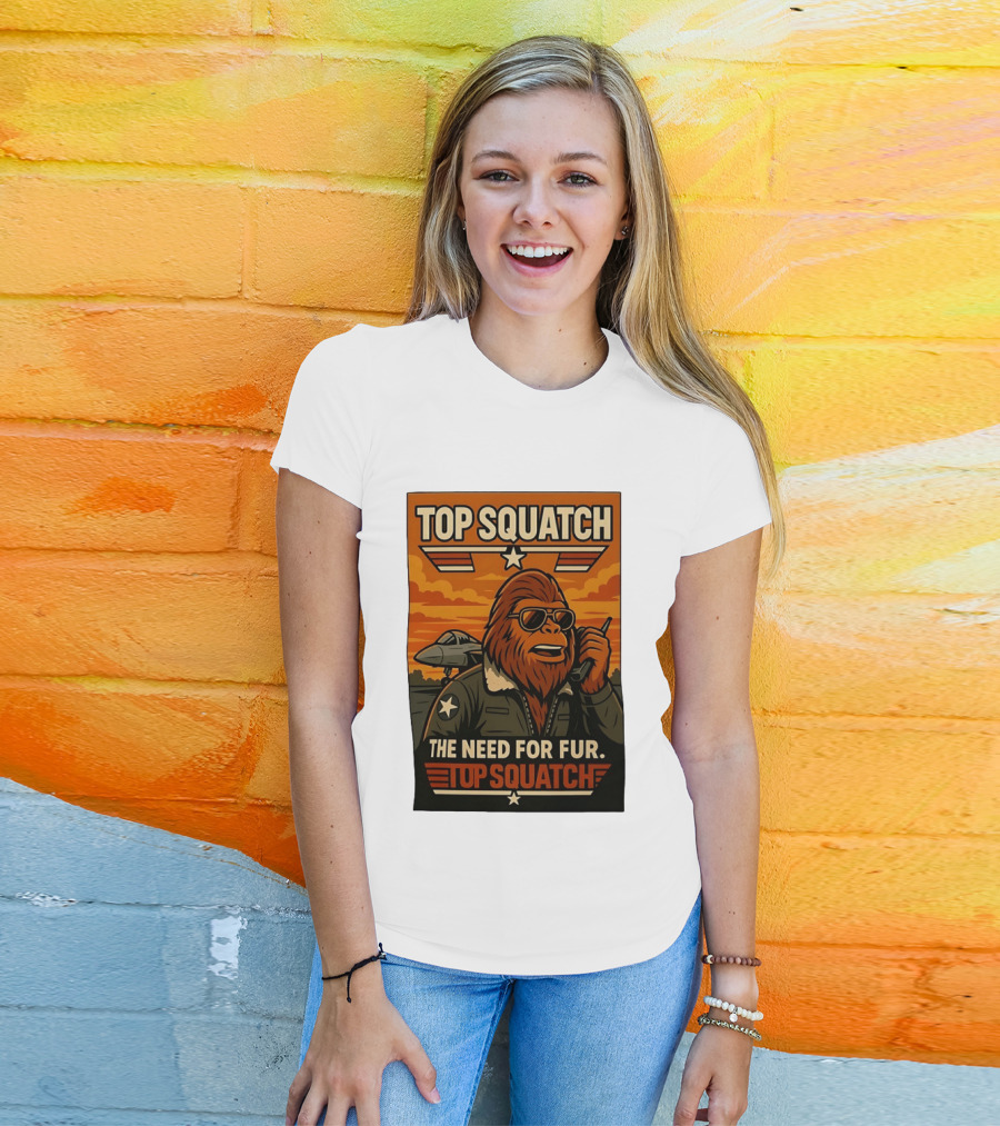 Top Squatch The Need For Fur Top Squatch Aviation T-Shirt