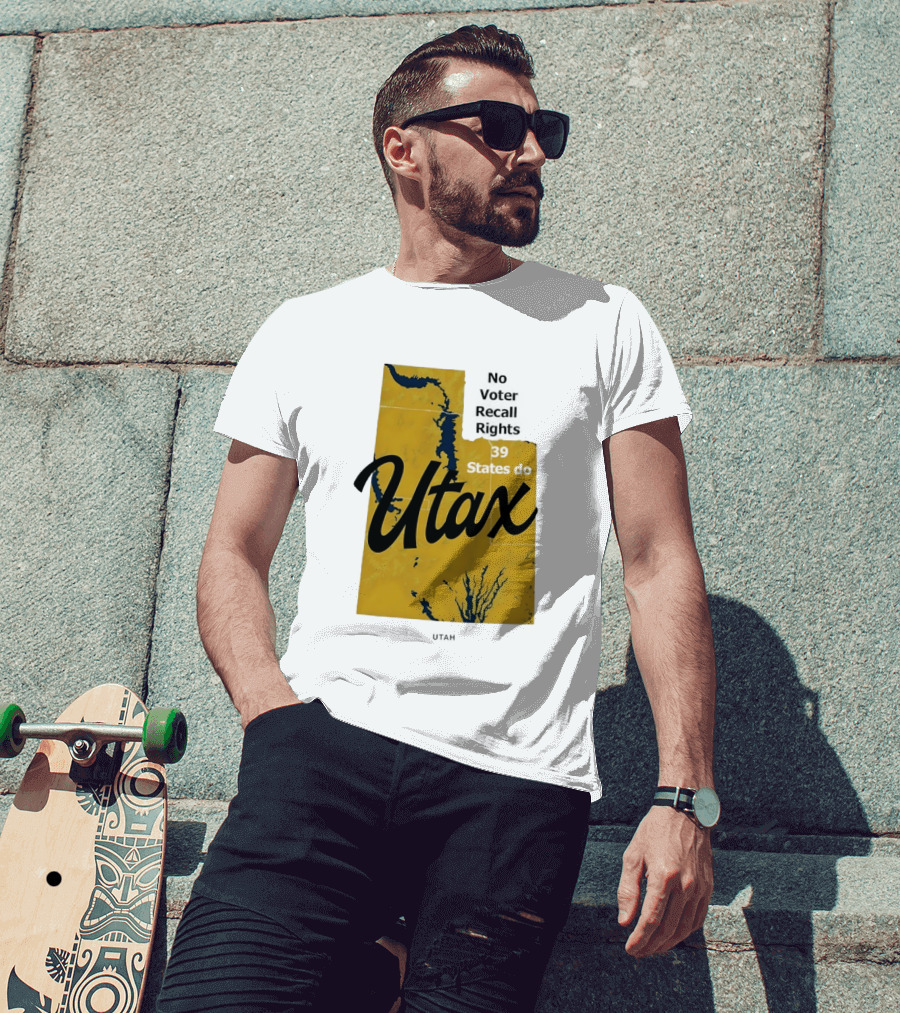 Utax No Voter Recall Rights 39 States Do Utah Map T-Shirt