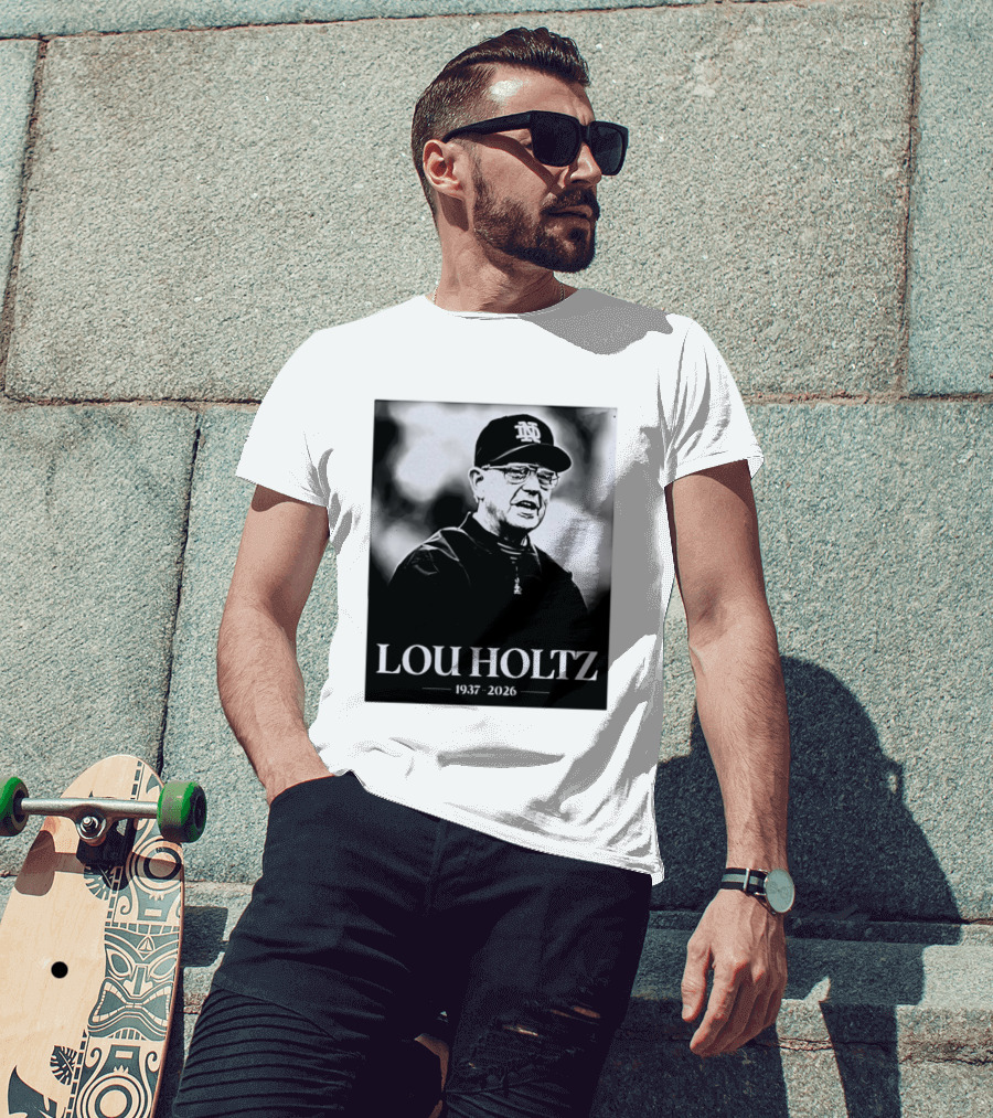 Lou Holtz 1937 2026 Notre Dame Coach Memorial T-Shirt