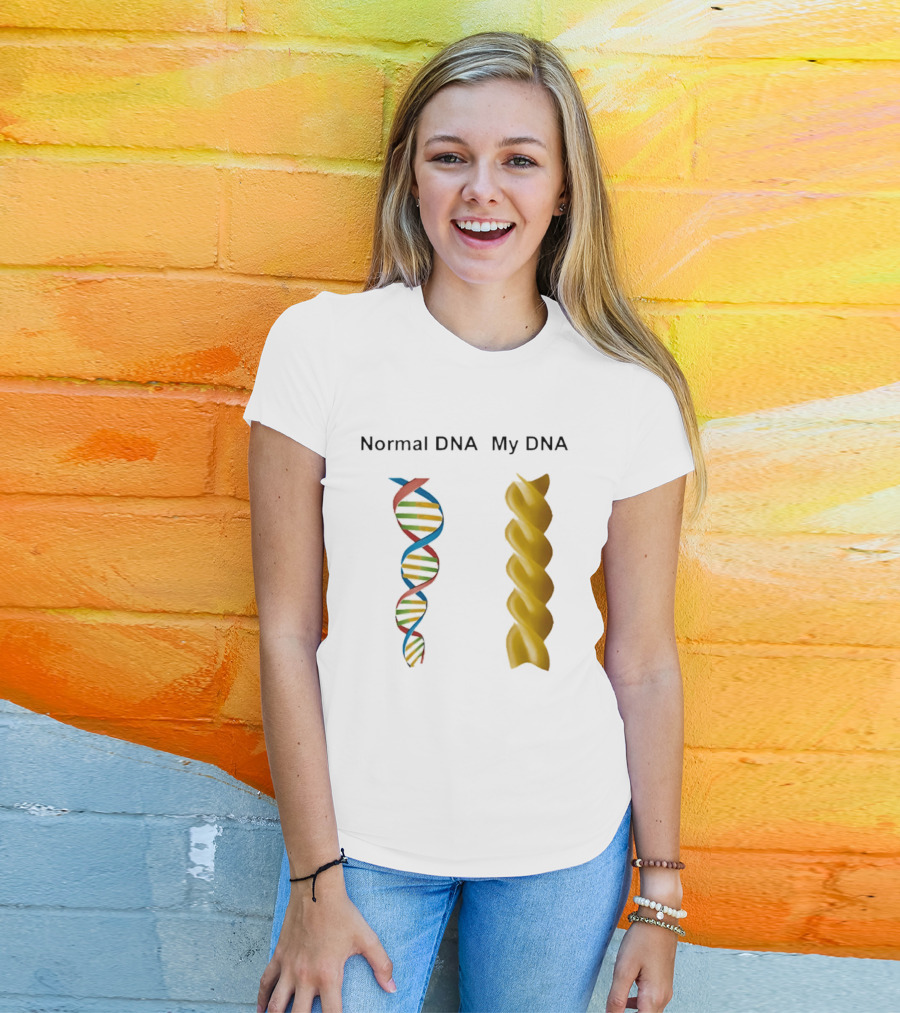 Normal DNA My DNA Fusilli Pasta Twist Humor T-Shirt