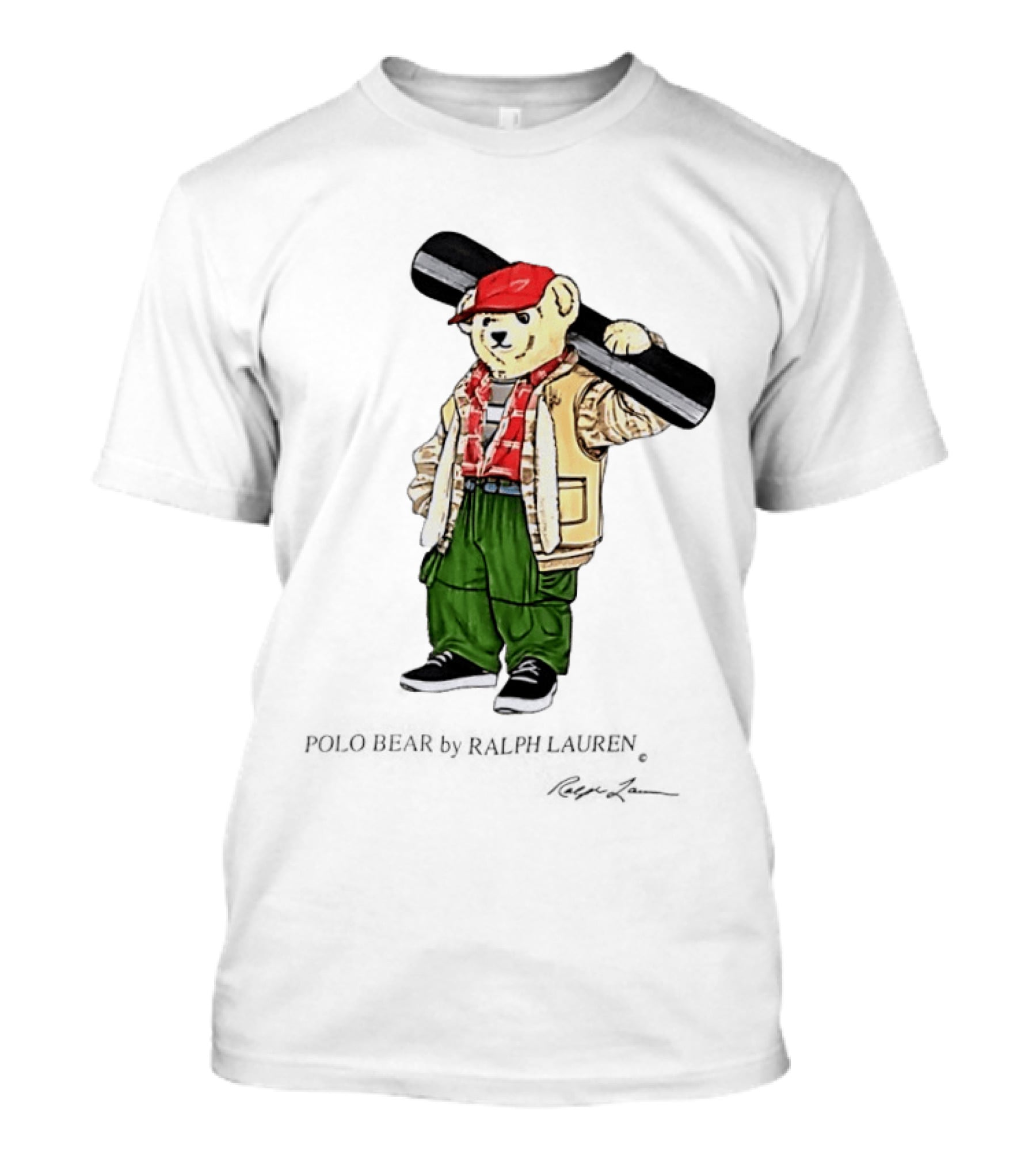 Polo Bear Ralph Lauren Vintage Outdoors Style Skier Fashion T-Shirt