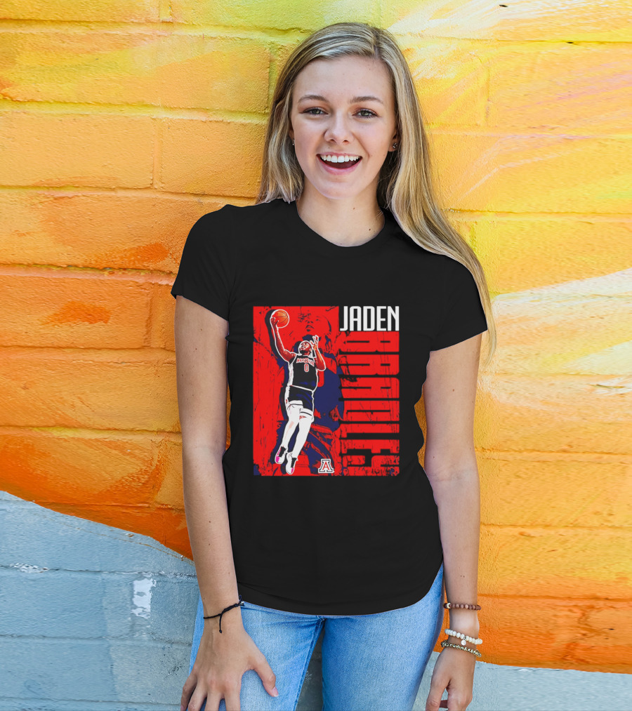 Jaden Bradley Arizona Wildcats NCAA Basketball Player Collage T-Shirt