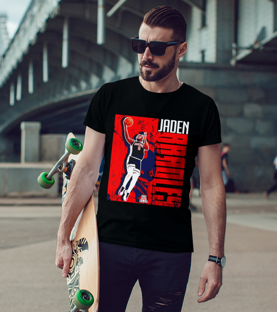 Jaden Bradley Arizona Wildcats NCAA Basketball Player Collage T-Shirt