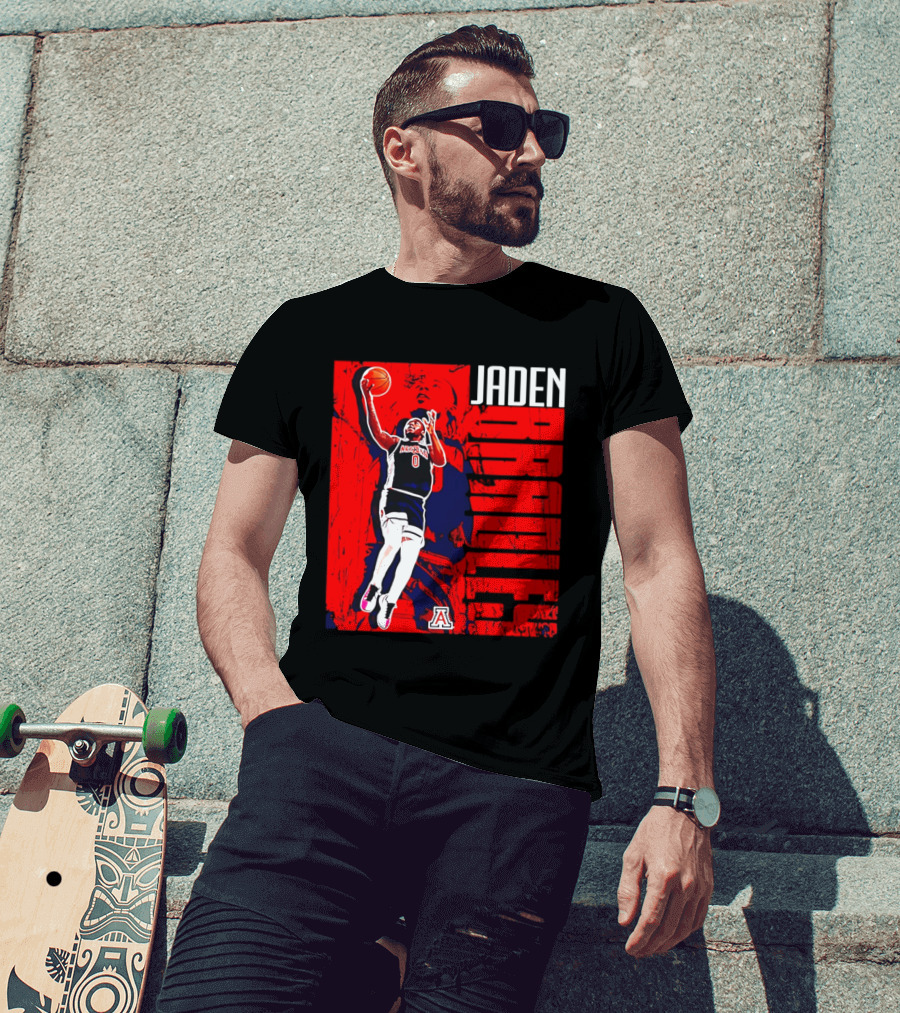 Jaden Bradley Arizona Wildcats NCAA Basketball Player Collage T-Shirt