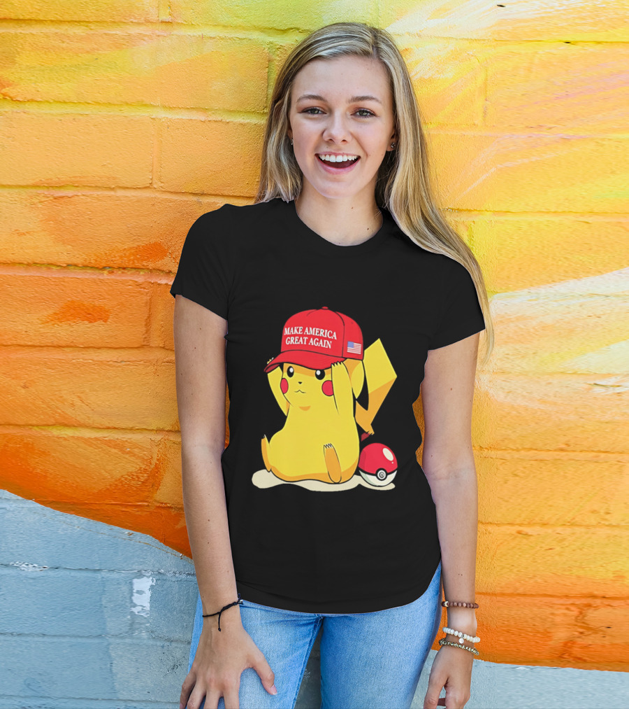 MAGA Pikachu Make America Great Again Hat Pokemon Fan Trend T-Shirt