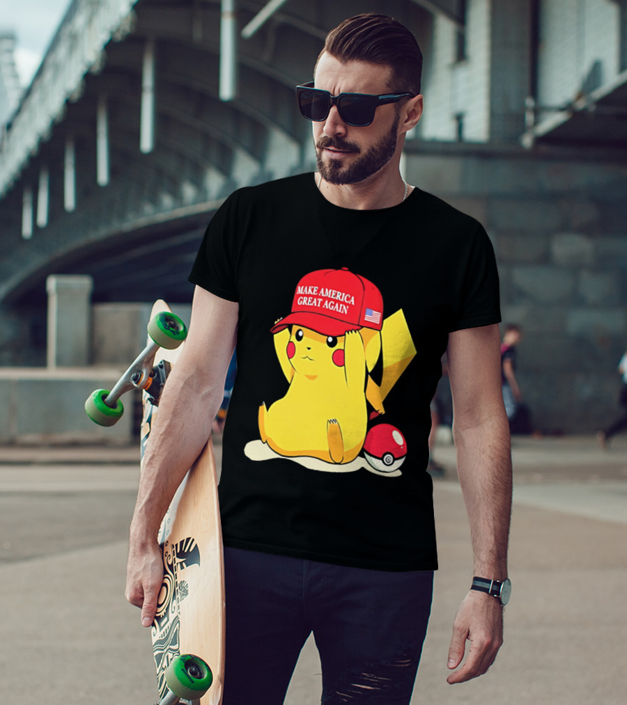 MAGA Pikachu Make America Great Again Hat Pokemon Fan Trend T-Shirt
