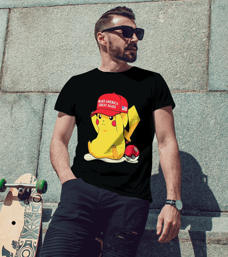 MAGA Pikachu Make America Great Again Hat Pokemon Fan Trend T-Shirt