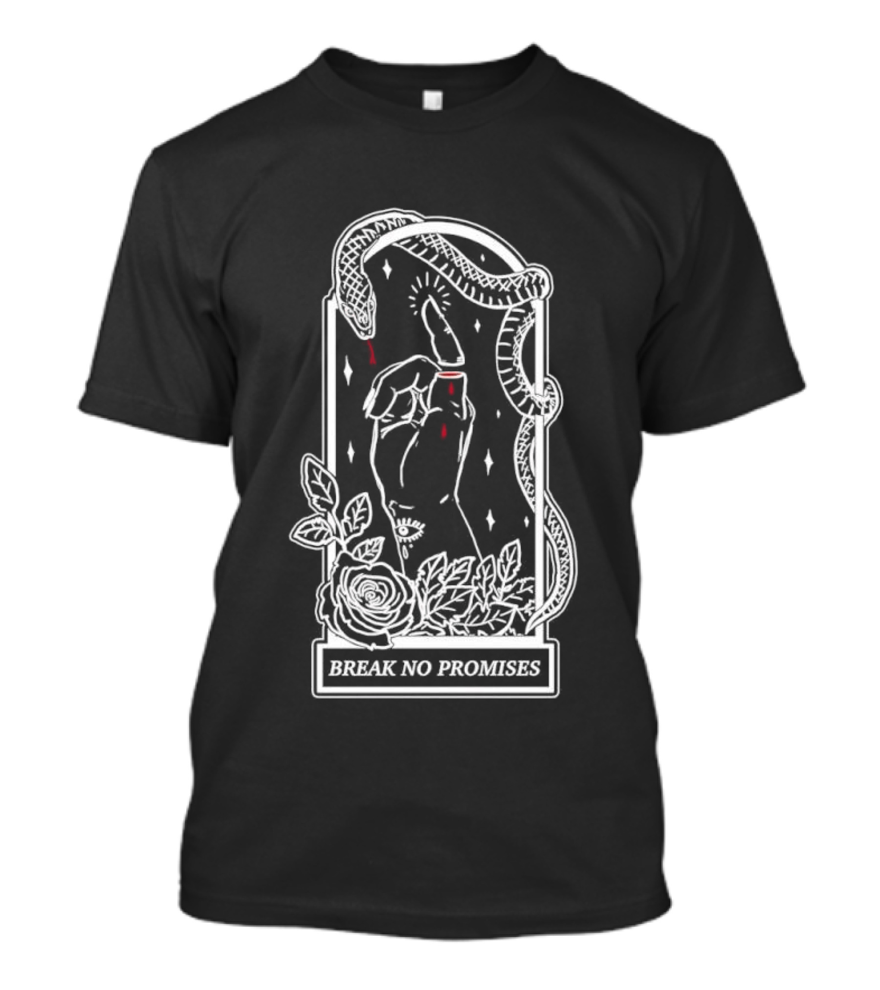 Break No Promises Snake Finger Roses T-Shirt