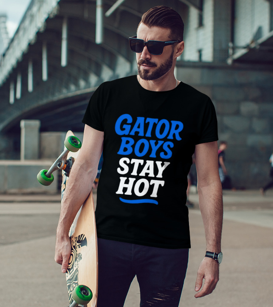 Florida Gator Boys Stay Hot Blue And White T-Shirt