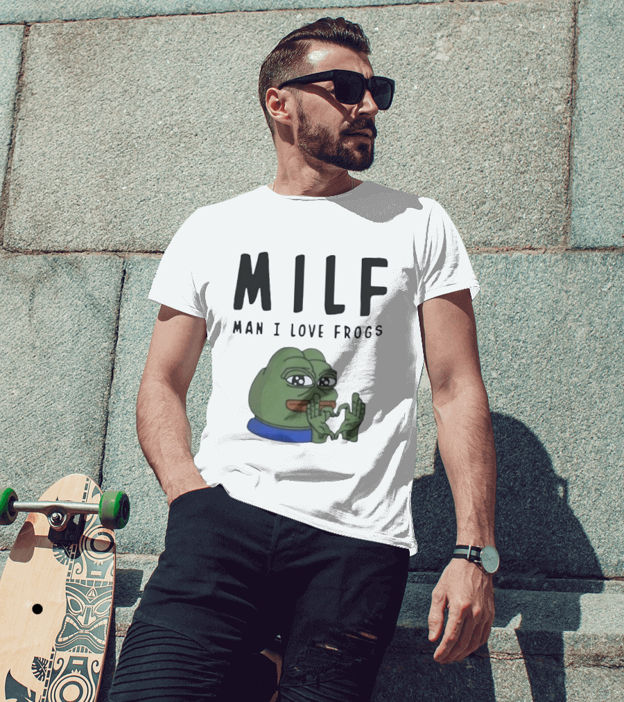 MILF Frog Meme Man I Love Frogs Heart T-Shirt
