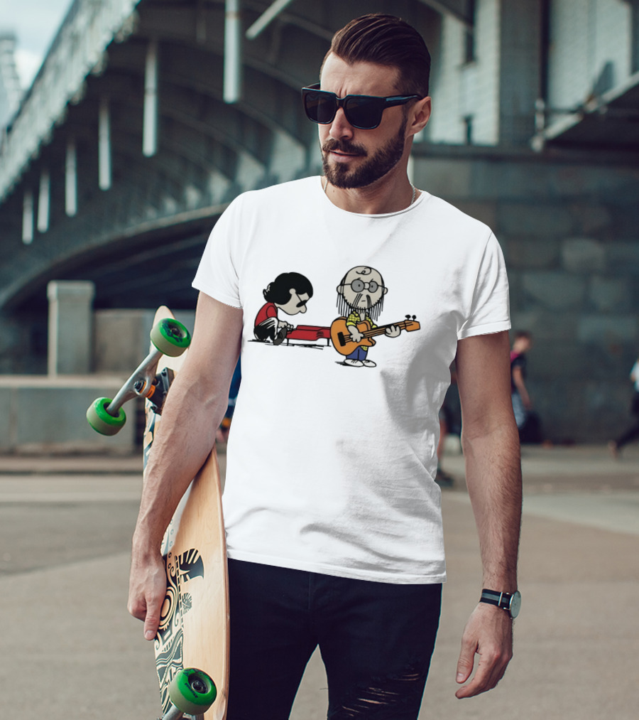 Lucy Van Pelt Peanuts RScottMurray Steely Dan Cartoon Characters Playing Guitar T-Shirt
