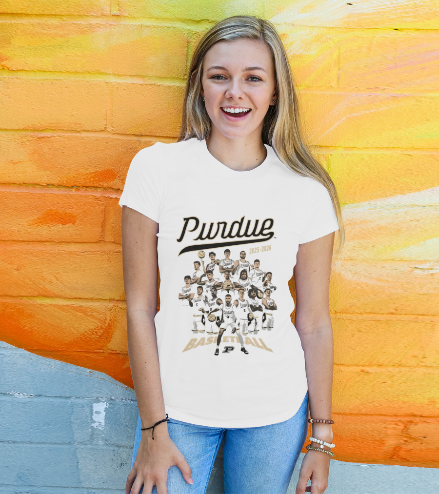 Purdue Boilermakers Basketball Team 2025 2026 Season Highlights T-Shirt