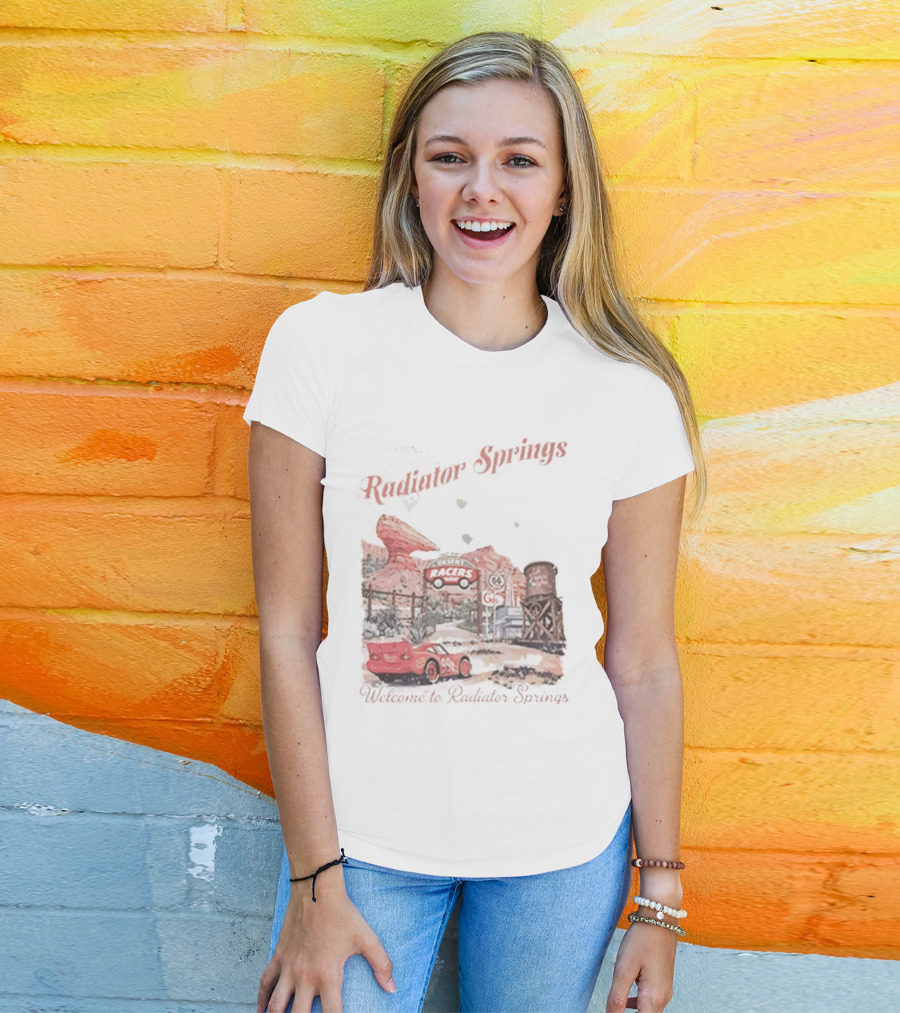 Radiator Springs Lightning McQueen Disney Pixar Cars Scenic Route Adventure T-Shirt