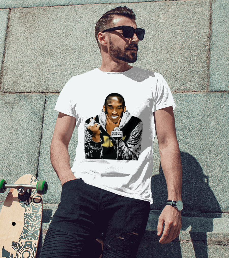 Kobe Bryant Iconic Middle Finger Moment At Press Conference T-Shirt