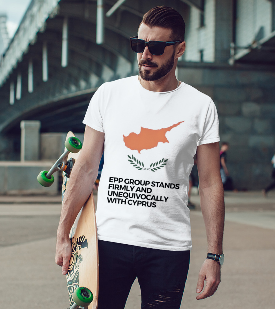 EPP Group Stands Firmly And Unequivocally With Cyprus Map Laurel Wreath T-Shirt