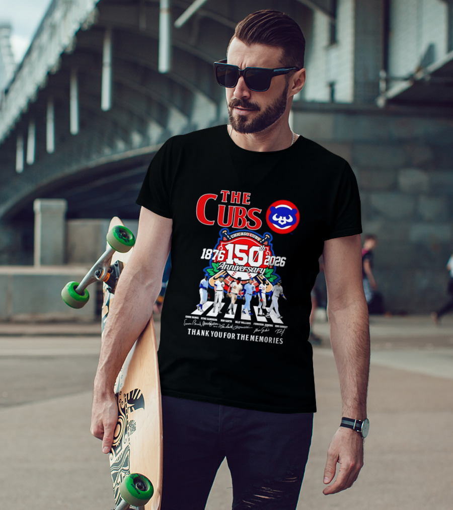 Chicago Cubs 150th Anniversary Abbey Road Thank You For The Memories 1876 2026 Signature Edition T-Shirt