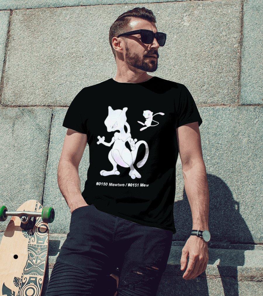 UNIQLO X Pokemon 30th Anniversary Mewtwo Mew #150 #151 T-Shirt