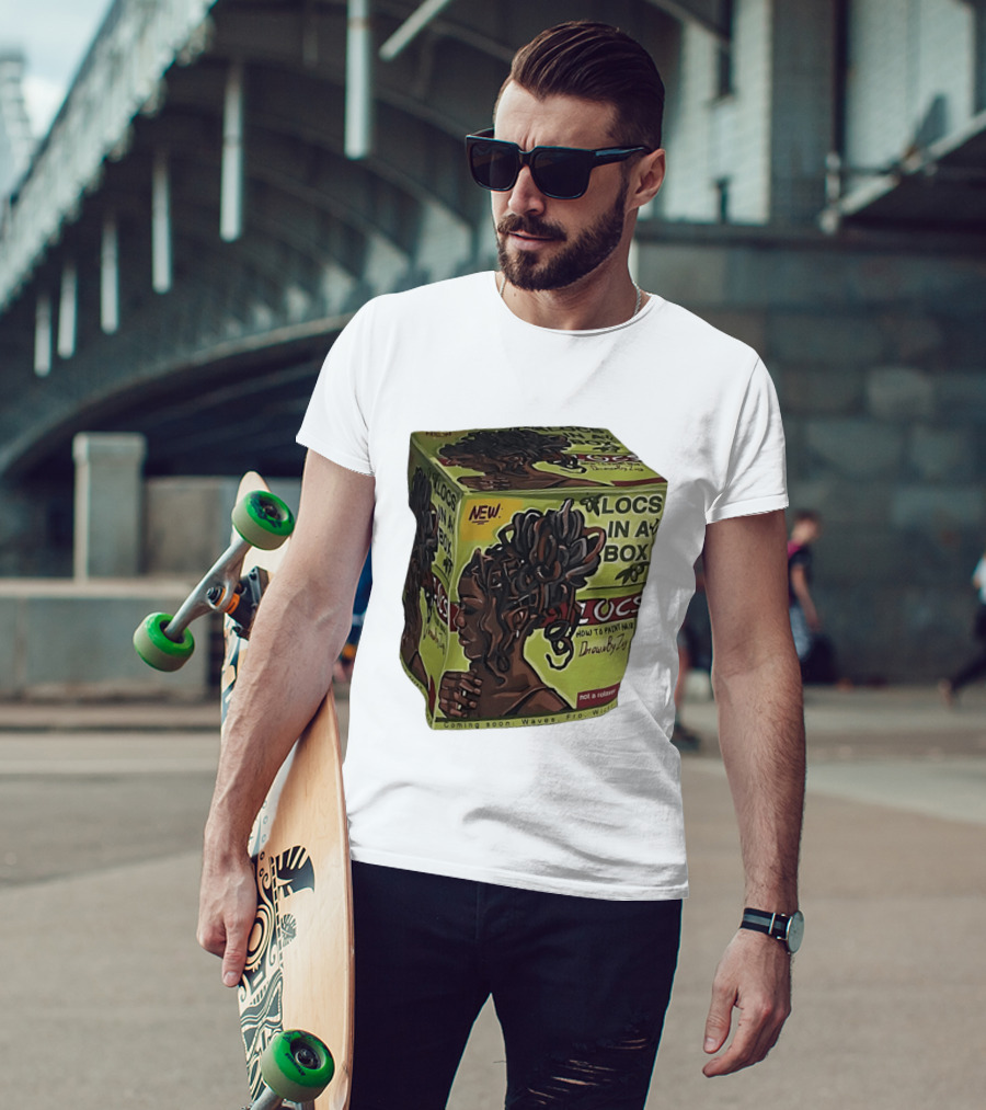 Locs In A Box How To Paint Hair Drawn By Zoe Not A Relaxer Waves Fro Wild T-Shirt