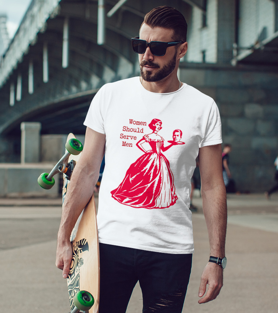 Women Should Serve Men Victorian Lady With Head On Platter T-Shirt