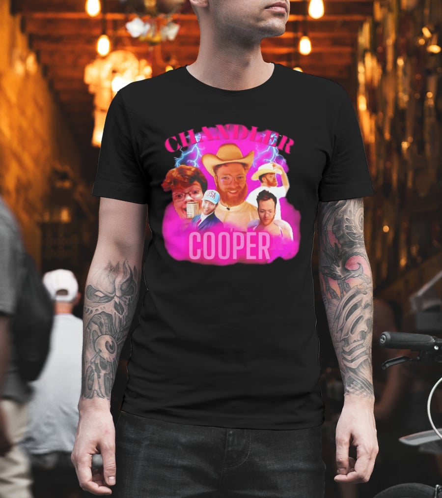 Chandler Cooper USA Lightning Cowboy Collage T-Shirt